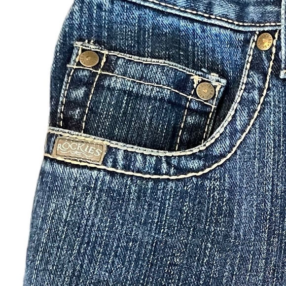 Rockies Vintage Sz 4 100% Cotton Straight Leg Denim Western Jeans - Picture 10 of 10